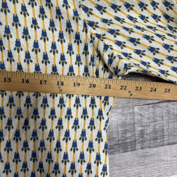 Duluth Trading Co Womens Artisan Hemp Button Tunic Size Large All Over Print - Picture 10 of 10